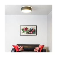 Josefina Ceiling Lamp 1xLED Integrated 1200lm 2700K 13W White Metal/Anthracite Fabric Shade 4782802