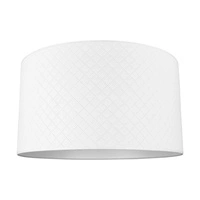 Lampshade Cylinder E27 H30 White ECO Leather A0954