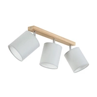 Aprillia lampa sufitowa 3xE27 maks. 25W dąb olejowany/szary klosz z tkaniny 56745374