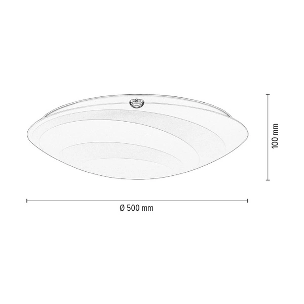Circle Ceiling Lamp Incl. 1xLED 2600lm 2700K 30W Chrome Metal/White-Transparent Glass 4315112