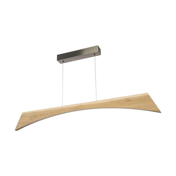 Ziad Hanging Lamp 1xLED 24V Int. 14W Matt Nickel/Oiled Oak with Touch Dimmer/Rollizug 1017402100000