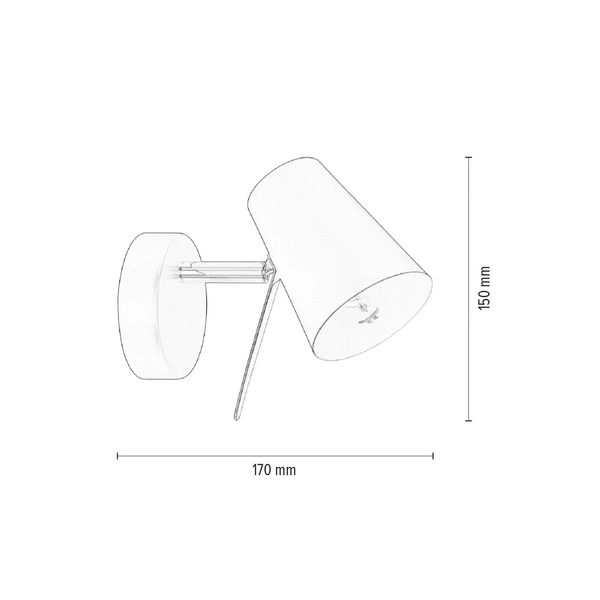 Astrid Wall Lamp 1xE14 Max.40W Black Metal 2735104