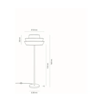 Amar Floor Lamp 1xE27 Max.60W Black/Graphite-Pink-White 12360104