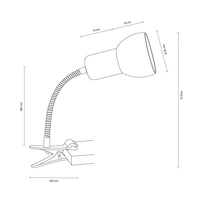 Svenda Clips Flex 1xE27 Max.60W Birch/White/White 2224160WF