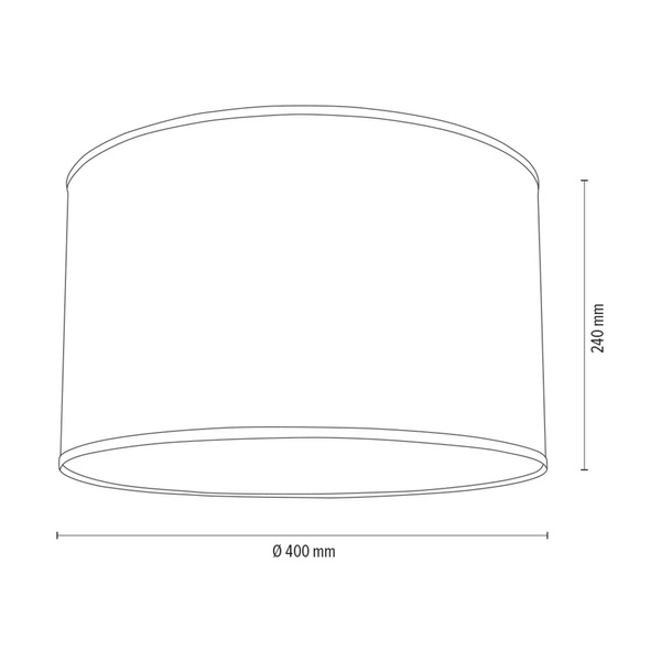 Abażur Cylinder E27 H30 Czarny materiał syntetyczny z folią miedzianą A0734