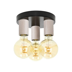 Notri Ceiling Lamp 3xE27 Max.15W LED Bleached Oak/Black Metal 4033218400000