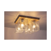 Lampa sufitowa Norman Wood 4xE27 Max.25W Dąb olejowany/Chromowany metal 8175474