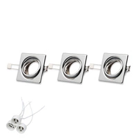 Cristaldream Set of Downlights 3xGU10 Max.50W Chrome Metal 23050328