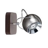 Ball Wood Wall Lamp Incl.1xLED GU10 5W Walnut/Satin 5131176