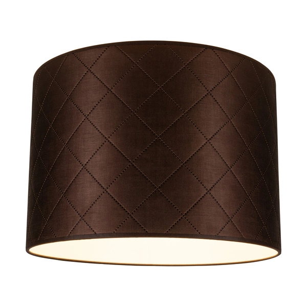 Lampshade Cylinder E27 H35 Brown Synthetic Fabric A0952