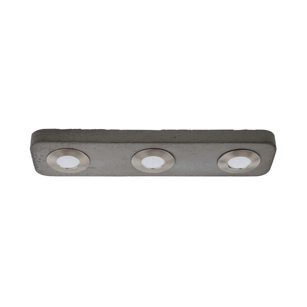 Cool Ceiling Lamp Incl. 3xLED Integrated 300lm 3000K 5W Gray Concrete/Satin Metal 2291336