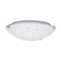 Kansas Ceiling Lamp Incl. 1xLED 2600lm 2700K 30W Chrome Metal/White-Transparent Glass 4385112