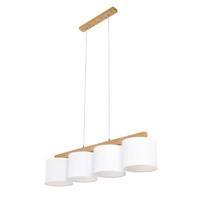 Aprillia Pendant Lamp 4xE27 Max.25W Oiled Oak/Transparent PVC/White 524410404