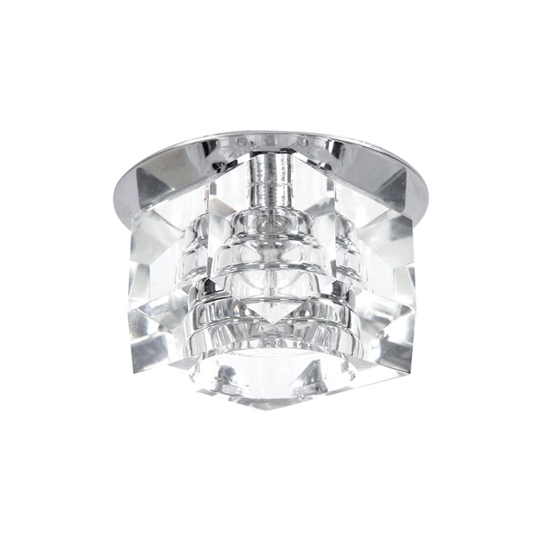 Cristaldream Set of Downlights Incl.5xG4 LED 2,3W with power adapter Chrome Metal/Transparent Glass 51295101