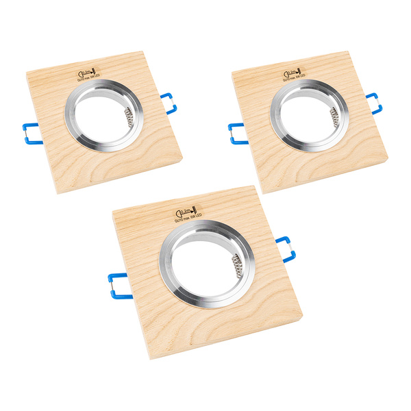 Zestaw opraw typu downlight Vitar Wood Square 3xGU10 Max.6W LED Dąb olejowany