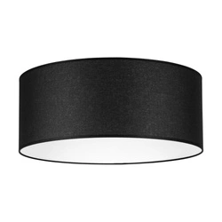 Lampshade Cylinder E27 H30 Black Fabric A0417