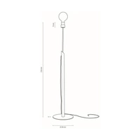 Solange Lampa podłogowa 1xE27 Max.60W Dąb olejowany/Czarny metal/Czarny kabel z tkaniny 7541904