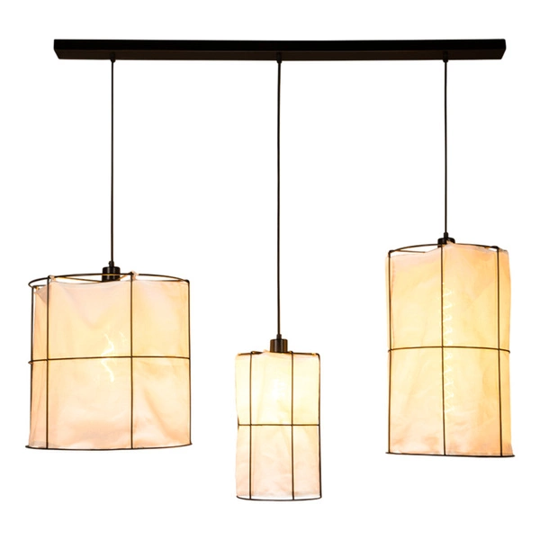 Marinero Pendant Lamp 3xE27 Max.15W LED Black/Black Braid/Black-/White Linen 184129304