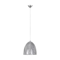 Natura Pendant Lamp 1xE27 Max.60W Chrome Metal/Black PVC Cable/Gray-White Metal 9805128