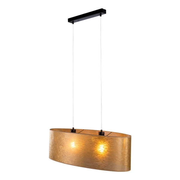 Nevoa Pendant Lamp 2xE27 Max.40W Black Metal/Transparent PVC Cable/Silver Fabric Shade 17930204