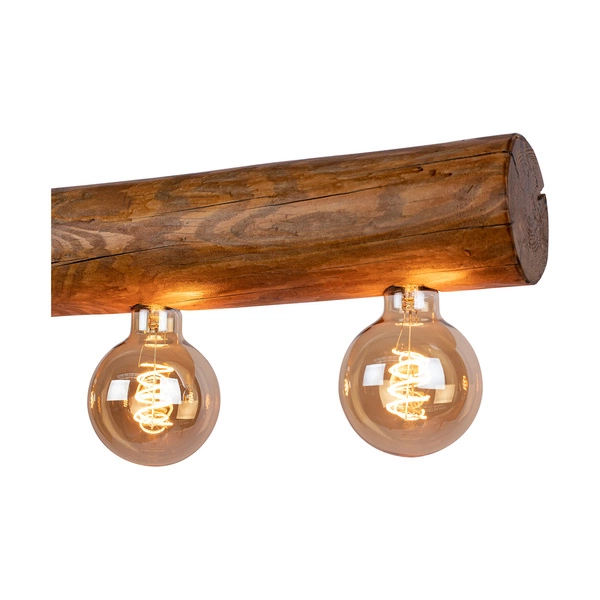 Trabo Simple Pendant Lamp 6xE27 Max.60W Stained Pine Brown/Black Metal/Black PVC Cable 69880604