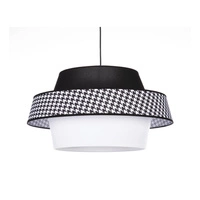 Preto Pepito Lampa Wisząca 1xE27 Max.60W Czarny/Czarny/Pepitka-Czarny-Biały 150079104