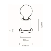 Tasse Lampa Stołowa 1xE27 Max.25W Biały/Transparentny PVC 7392102