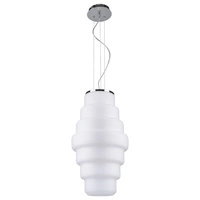 Britt Pendant Lamp 1xE27 Max.60W Chrome Metal/White Glass 1670128