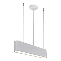 Illumina Pendant Lamp Incl. 1xLED Integrated 1350lm 3000K 28W White Metal/Transparent PVC Cable/White Fabric Shade 1931102