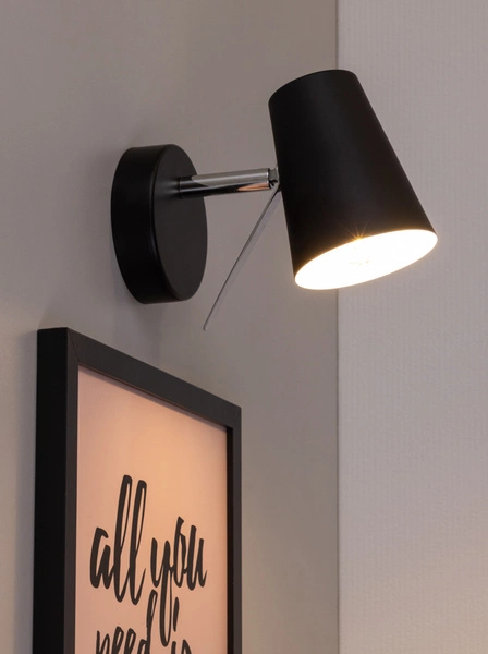 Astrid Wall Lamp 1xE14 Max.40W Black Metal 2735104