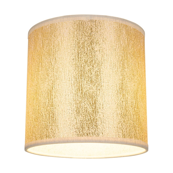Lampshade Cylinder E27 H20 Gold Fabric A1299