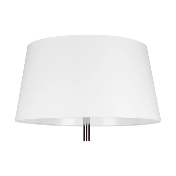 Amor Floor Lamp 1xE27 Max.60W Chrome Metal/Transparent PVC Cable/White Fabric Shade 6012803010855