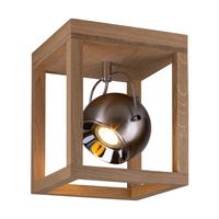 Roy Ceiling Lamp Incl.1xLED GU10 5W Oiled Oak/Satin Metal 5227174