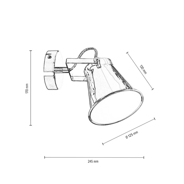 Tekla Wall Lamp 1xE27 Max.60W Chrome Metal 2742128