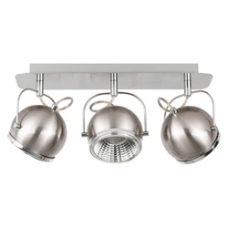 Ball Ceiling Lamp Incl. 3xGU10 LED 6W Satin Metal 5009387