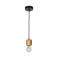 Pino Pendant Lamp 1xE27 Max.60W Stained Pine/Black 71689104