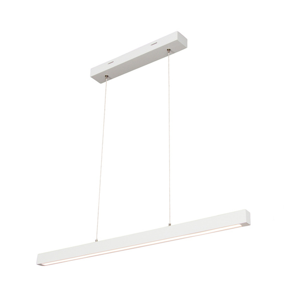 Smal Pendant Lamp 1xLED 24V Integrated 1050lm 3000K 12W White Beech Wood/Transparent PVC Cable with Touch Dimmer