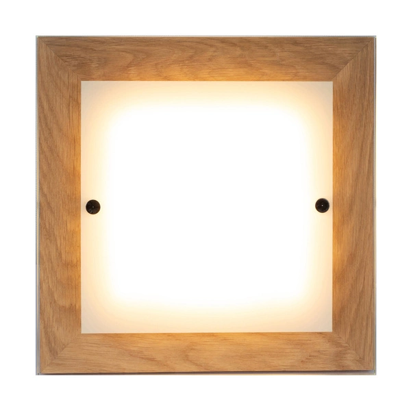 Finn Wall Lamp 1xLED Integrated 1200lm 2700K 14W Oiled Oak/White-Transparent Glass 4022974