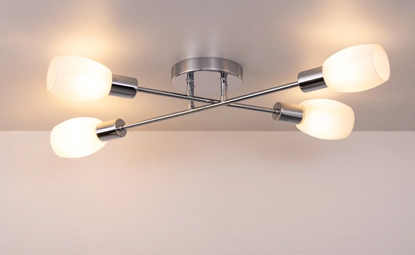 Lampa Sufitowa Tosca 4xE14 Max.40W Chrom Metal/Białe Szkło 9033428