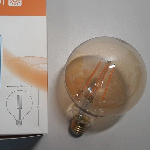 FILAMENT LED bulb E27 7W warm 2700K GLOBE sphere G125