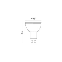 LED GU10 SMD 3W warm white 3000K | white light bulb