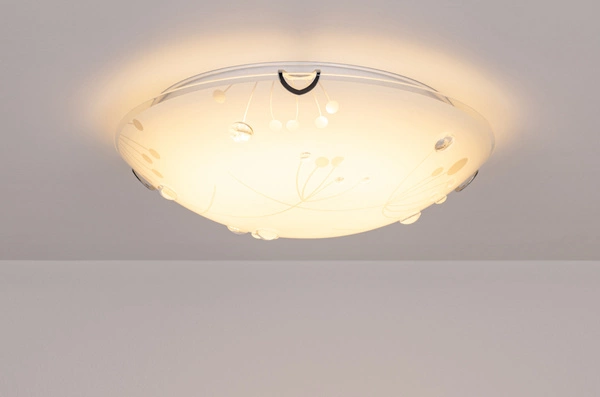 Lampa Sufitowa Maryland 1xLED Zintegrowana 1200lm 2700K 13W Chrom Metal/Biało-Przezroczyste Szkło 4373102