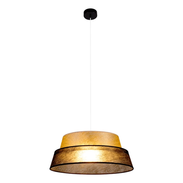 Nevoa Pendant Lamp 1xE27 Max.60W Black/Transparent PVC/Golden-Black 150050104