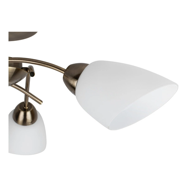 Viletta Ceiling Lamp 3xE27 Max.60W Patina Metal/White Glass 8141311