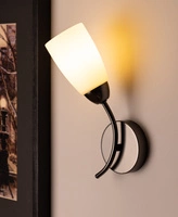 Terni Wall Lamp 1xE14 Max.40W Graphite Metal/White Glass 8330126