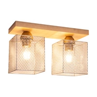 Norman Wood Ceiling Lamp 2xE27 Max.25W Birch Wood/Chrome Metal 8175260