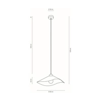 Hattu Floral Pendant Lamp 1xE27 Max.40W Oiled Oak/Black Fabric Cable/Gray Fabric and Multicolor Silk Shade 1615719174