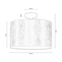 Lampa Sufitowa Mateo 1xE27 Max.60W Czarny Metal/Beżowa Tapeta 87810104