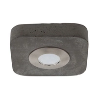 Fajna lampa sufitowa w zestawie 1xLED Zintegrowany 300lm 3000K 5W Szary Beton/Satynowy Metal 2291136