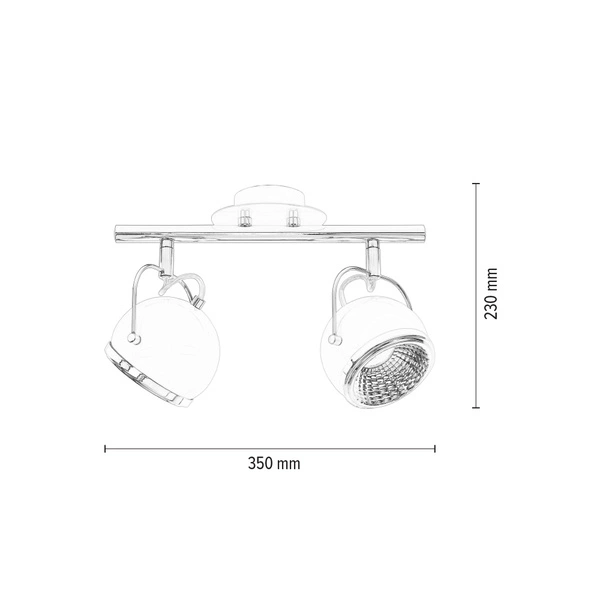 Ball Ceiling Lamp Incl. 2xGU10 LED 6W White Metal 2686282